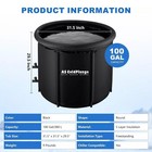 Xl Ice Bath Tub For Cold Plunge 100gal Ice Pod With Lid   Cover 2 Drain Valves