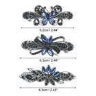 3pcs Hair Barrettes Vintage Rhinestone Flower Butterfly Flower Shape Women