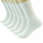 3 6 12 Pairs Mens White Sports Athletic Work Crew Cotton Socks Size 9-11 10-13