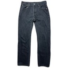 Levis 501 Jeans Button Fly Denim Pants Dark 100  Cotton Black Mens Size 34 X 34