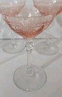7 Fostoria June Pink 3 Oz  Liquor Cocktails 5 1 8   Set And 1 Wine Glass 5 1 2