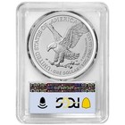 2024  p   1 American Silver Eagle Star Privy Pcgs Ms70 Fdoi Flag Label