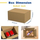30 Pack 8x6x4 Inches Small Shipping Boxes Brown Corrugated Cardboard Boxes Fo   