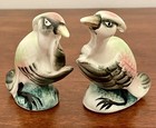 Vintage Tropical Colorful Heron Egret Stork Bird Salt   Pepper Shakers - Japan