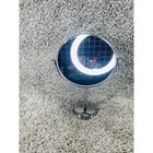 Round Silver Vanity Dresser Mirror Regular And Magnifying Views Free Standing