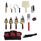 Margin Trowel Set Soft Grip Plasterers Corner Plastering Tools With Storage Bag