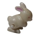 Vintage Celluloid Miniature White Bunny Rabbit Easter Wind Up  broken  2 