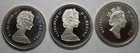 Canada 1988  1989   1990 Mint Proof Silver Dollar Lot Of 3  x256258 