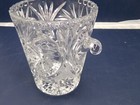 Vintage Lead Crystal Mini Ice Bucket  Clear Glass  5 3 4 