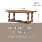 Maven Lane Leon Traditional Wooden Dining Table In Antiqued Natural Finish