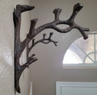2 Rustic Cast Iron Shelf Bracket Wall Mount Hardware Brace Tree Branch Sculpture
