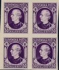 Stamp Slovakia Block Sc 28-9 1939 Wwii Imperf Andrej Hlinka Mnh