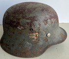 Ww2 German M35 m40 Luftwaffe Helmet With Liner chinstrap Recovered From Battle