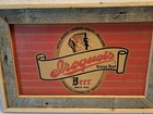 Iroquois Indian Head Beer Buffalo Ny Wood Framed Bar Sign 19 5  X 12 5 