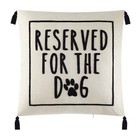  4 Pack white Reserved For Dog Square Decorative Pillow For Adults 18 In X 18 In