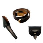 Us Civil War Army Cavalry Leather Nco Hand Made Waist Belt Cap Pouch Holster Rep