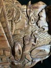 Asian Large Wood Carving With Great Detail