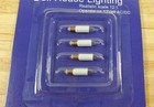 Dollhouse Candle Stick Bulbs Tall 12 Volt 4 Pc 7 8  Miniature Replacement Lights