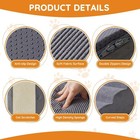 2-step Pet Stairs Dog Ramp High Density Foam Cat Scratching Pad Grey