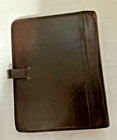 Vintage Coach Dark Brown Leather Day Planner 9  X 7  3 Ring Binder