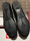 Alpine Swiss Size 10 Leather Woman   s Vera Black Slip On Ballet Shoes 