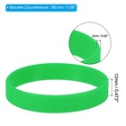 12pcs Silicone Bracelet Rubber Wristband Blank Sport Bands Green Grass