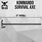 M48 Kommando Survival Axe Hiking Staff   Fiberglass Handle   Cover   37    Overall