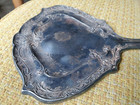 Antique D s p  Co 67 Scroll Floral Silver Art Nouveau Vanity Beveled Hand Mirror