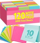 120 Pads Sticky Notes 3x3  Self-stick Pads Bulk Bright Colors  Multicolor