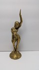 Brass Small Statue Figure Woman Exotic Dress Solid Brass Decorative Lady