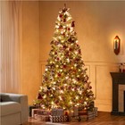 4 5 6 7 5ft Pre-lit Frosted Artificial Christmas Tree With Pinecones  Used