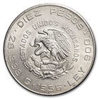 Mexico Silver 10 Pesos Hidalgo  1955-1956  Cull