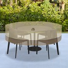 Round Tablecloth Polyester Taffeta Table Cover Indoor outdoor   Chair Set Cover