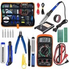 Soldering Kit 60w Adjustable Iron With Digital Multimeter Repair Tool Set 110v