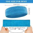 4 Pack Sweatbands Sports Headband For Men And Women  Moisture Sky Blue 