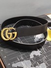 Women s Gg Buckle Authentic Gucci Classic Black Leather Belt Size 105