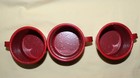 3 Red W  White Speckled Enamel Camping Mugs Cold hot 8 Oz 