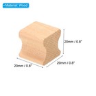 20pcs 20x20mm Blank Wood Rubber Stamp Mounts Wooden Rubber Stamp Handle