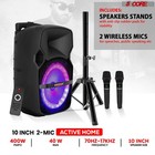 5 Core Party Speaker W Microphone 400w Portable Bluetooth Pa Dj Karaoke System