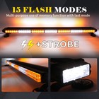 43   90led Strobe Light Bar Truck Rooftop Emergency Warning Hazard Magnetic Base