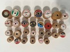Lot Of 29 Vintage Wooden Wood Sewing Thread Spools Assorted Size Empty No Thread