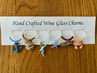   Nautical   beach  Set Of 6  Hand Crafted  Wine Glass Drink Markers