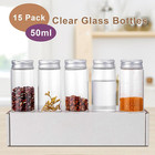 15 Pack Small Glass Jars  5 3 Oz Glass Bottle With Lids  50 Ml Bottles With Lids