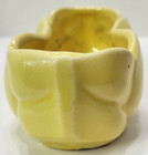 Vintage Ceramic Pottery Yellow Glazed Rectangular Planter Vase Decor 5  Long