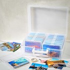 4x6 Photo Organizer Box With 16 Clear Cases     Craft   Picture Storage Solution