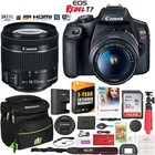 Canon Eos Rebel T7 Dslr Camera   18-55mm Is Ii Lens Kit   Case   Warranty Bundle