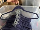 Tranquil Blue Velvet Hangers  Non Slip Clothes Felt Heavy Duty   1 Each
