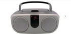 Sylvania Srcd243 Portable Cd Player With Am fm Radio  Boombox Silver