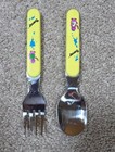 Vintage 1992 Barney Dinosaur Melamine Dinner Set -plate Cup Bowl Fork Spoon Euc