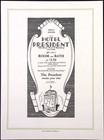 1929 Hotel President Awaits Your Visit New York City Print Ad